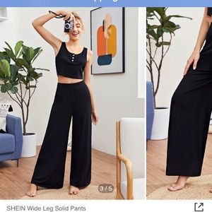 Small shein wide leg pants (gray)